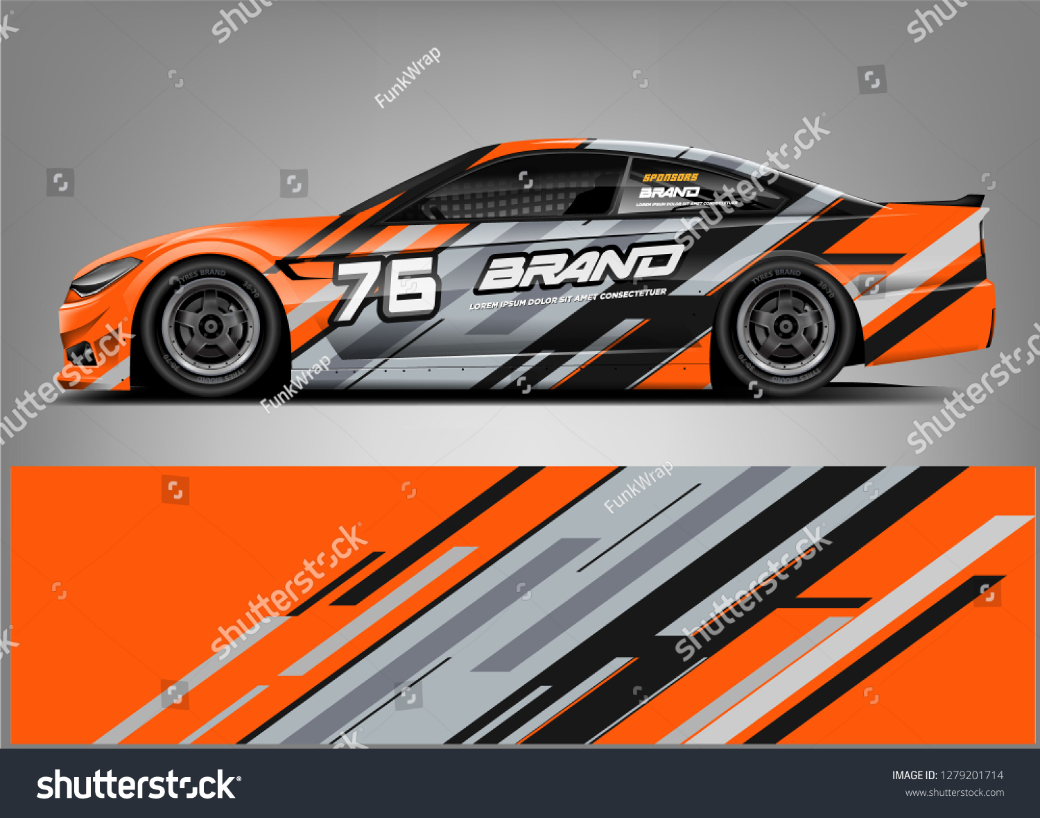 Racing Car Wrap design. sticker decal design. ready print eps format.