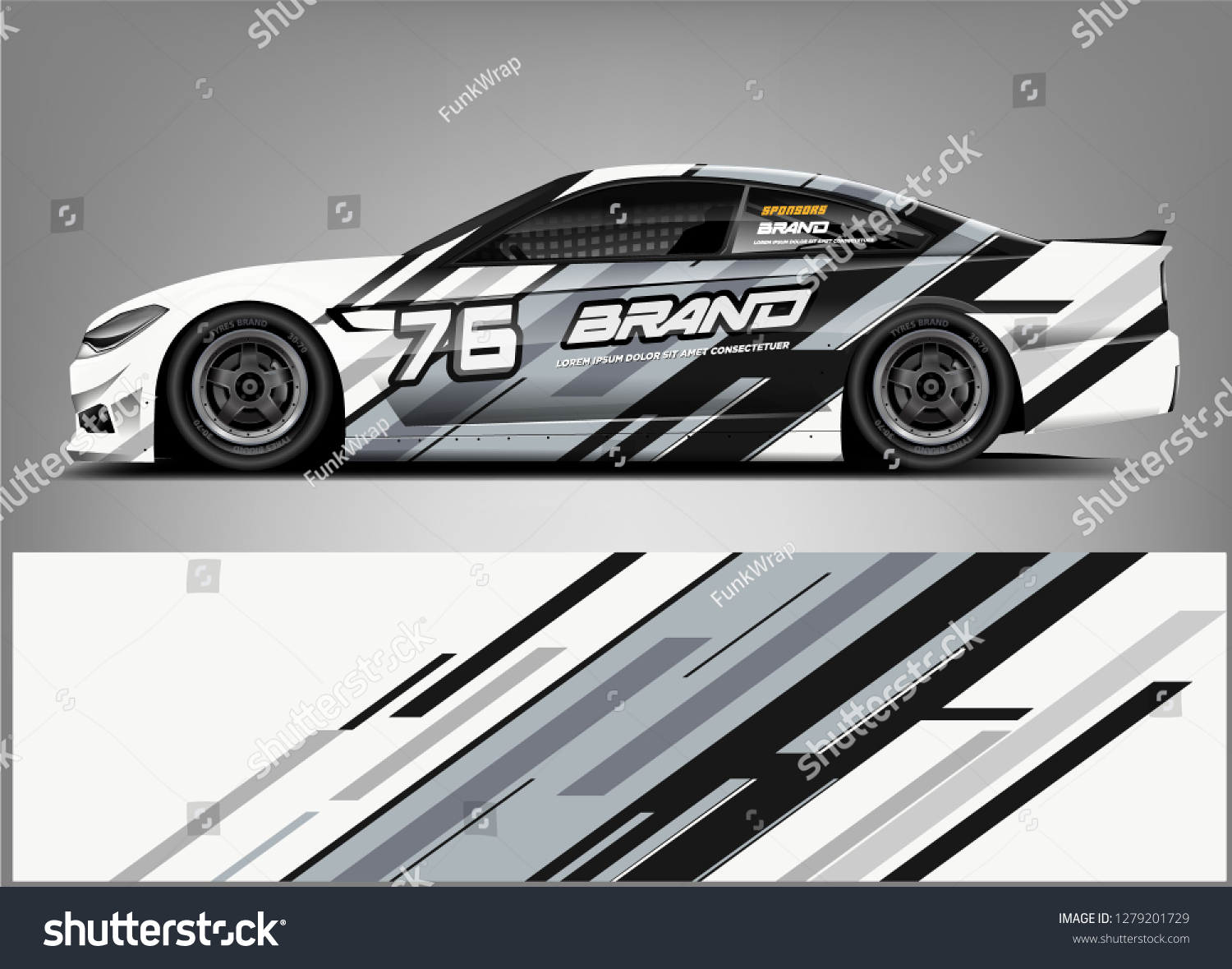 Racing Car Wrap design. sticker decal design. ready print eps format.