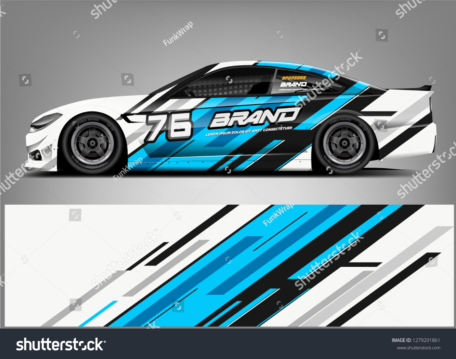 Racing Car Wrap design. sticker decal design. ready print eps format.