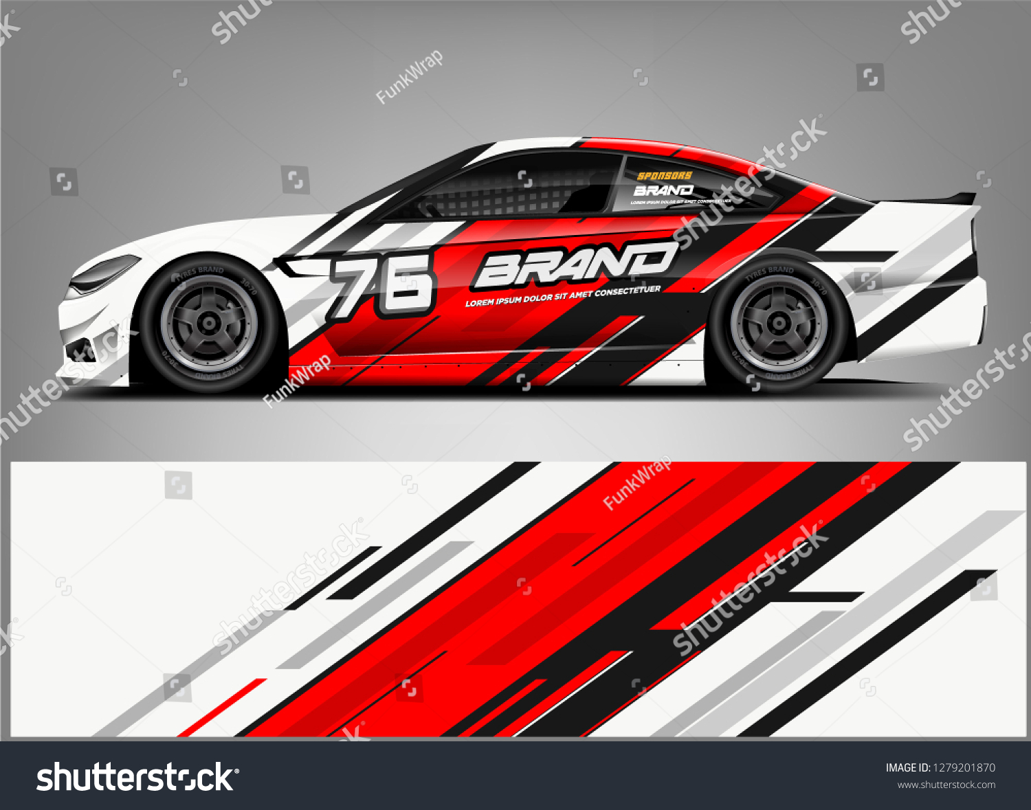Racing Car Wrap design. sticker decal design. ready print eps format.
