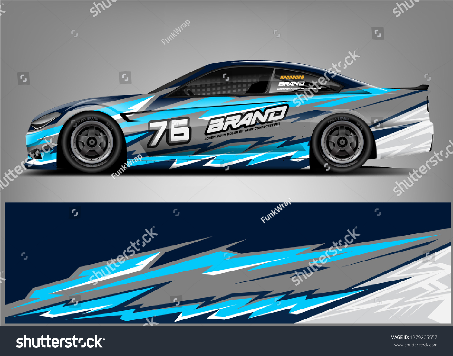 Car Wrap design. custom strip racing background. ready print eps format.