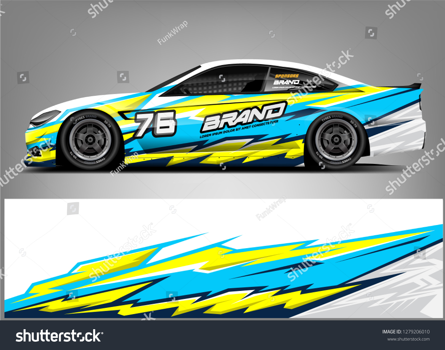 Car Wrap design. custom strip racing background. ready print eps format.