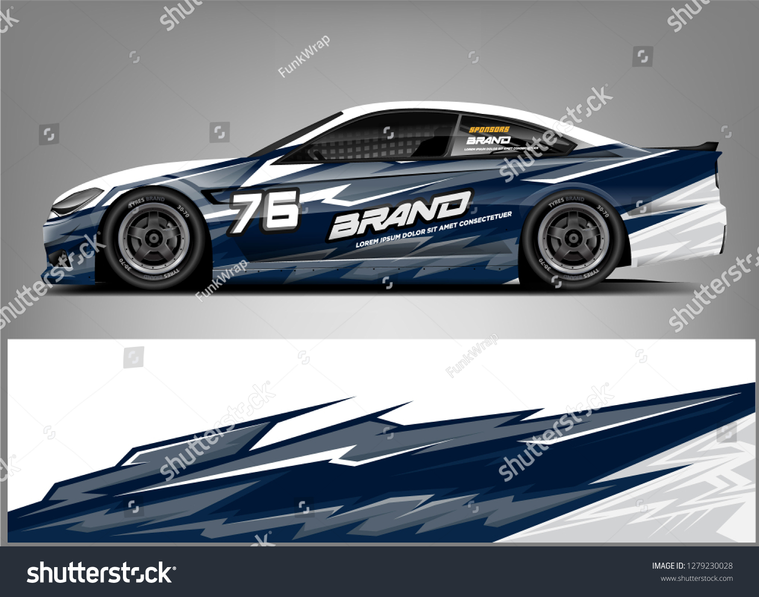 Racing Car Wrap design. Custom racing wrap design. ready print sticker decal vinyl