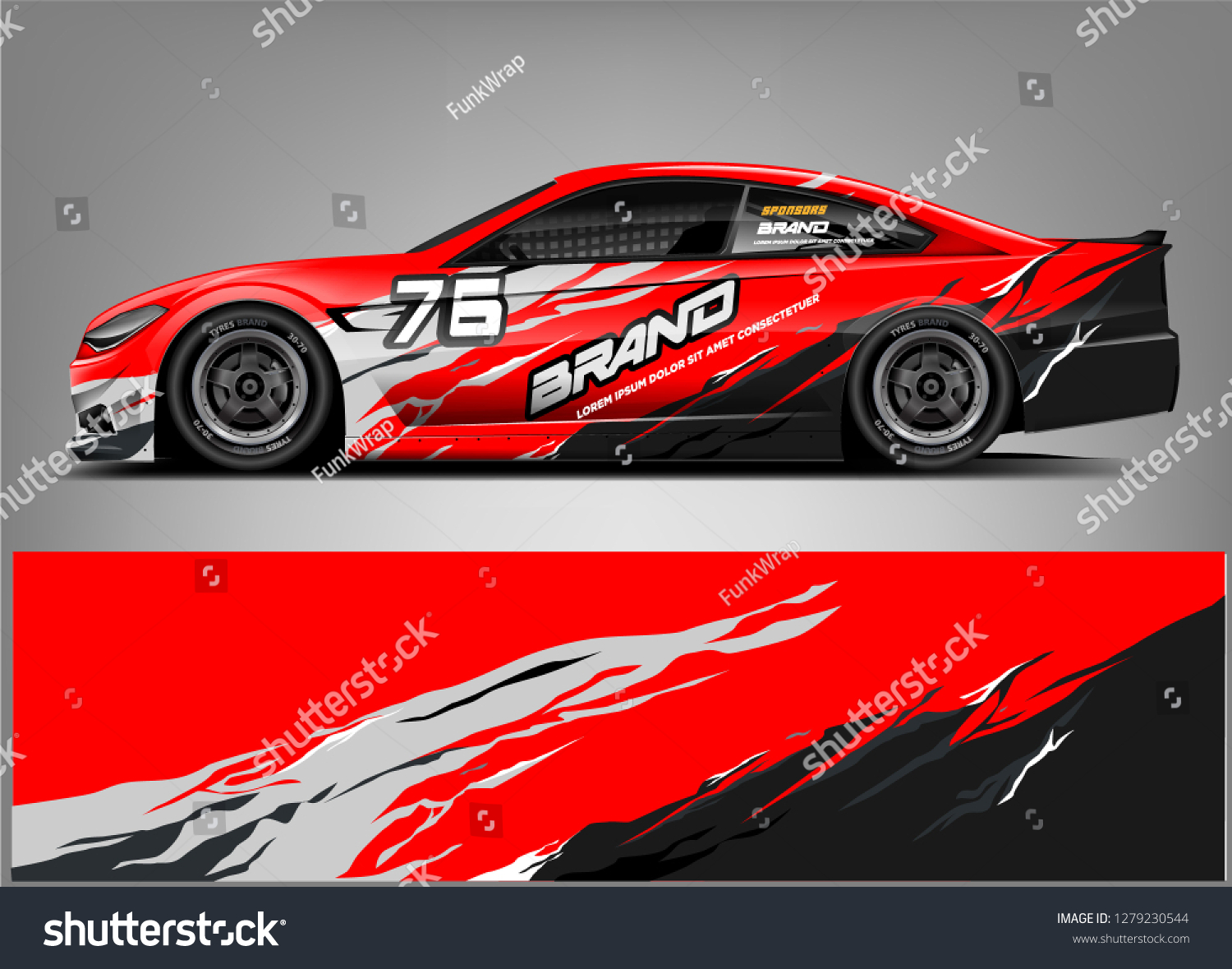 Racing Car Wrap design. Custom racing wrap design. ready print sticker decal vinyl