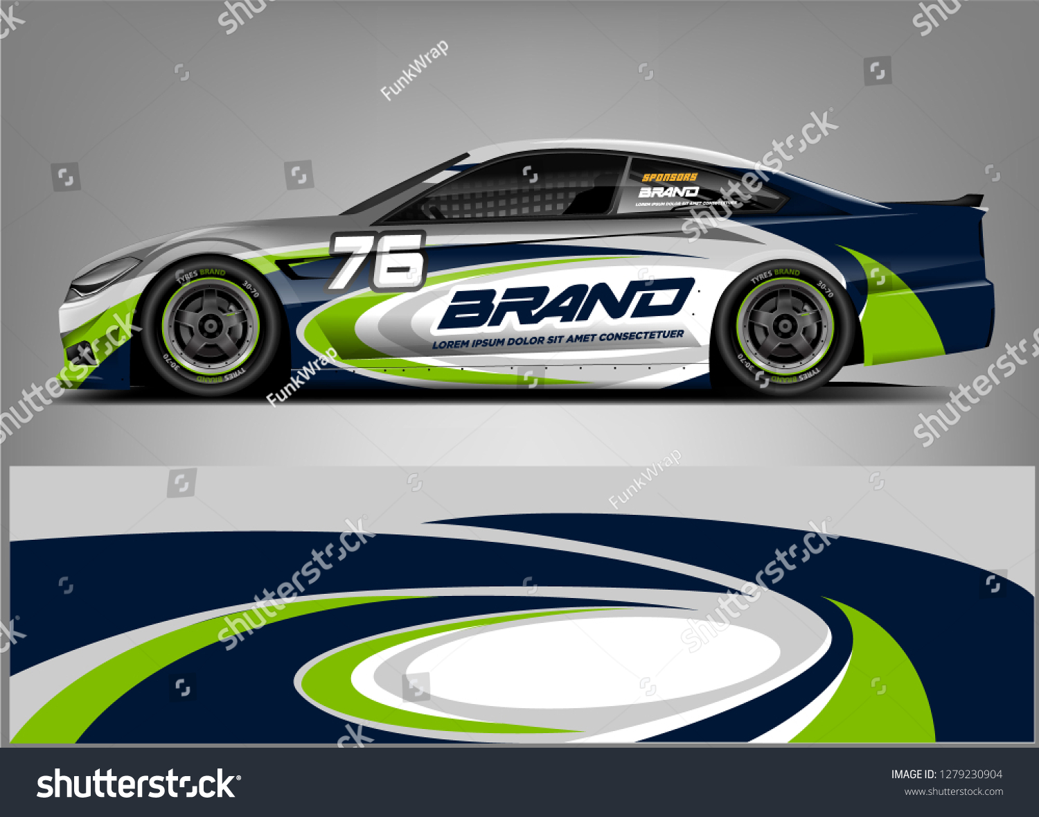Racing Car Wrap design. Custom racing wrap design. ready print sticker decal vinyl