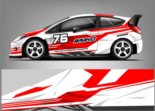 Racing Car Wrap design. Custom racing wrap design. ready print sticker decal vinyl