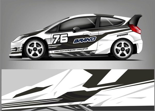 Racing Car Wrap design. Custom racing wrap design. ready print sticker decal vinyl