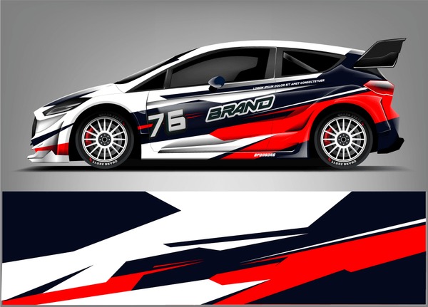 Racing Car wrap design. Abstract racing car wrap design. ready print vecror eps format