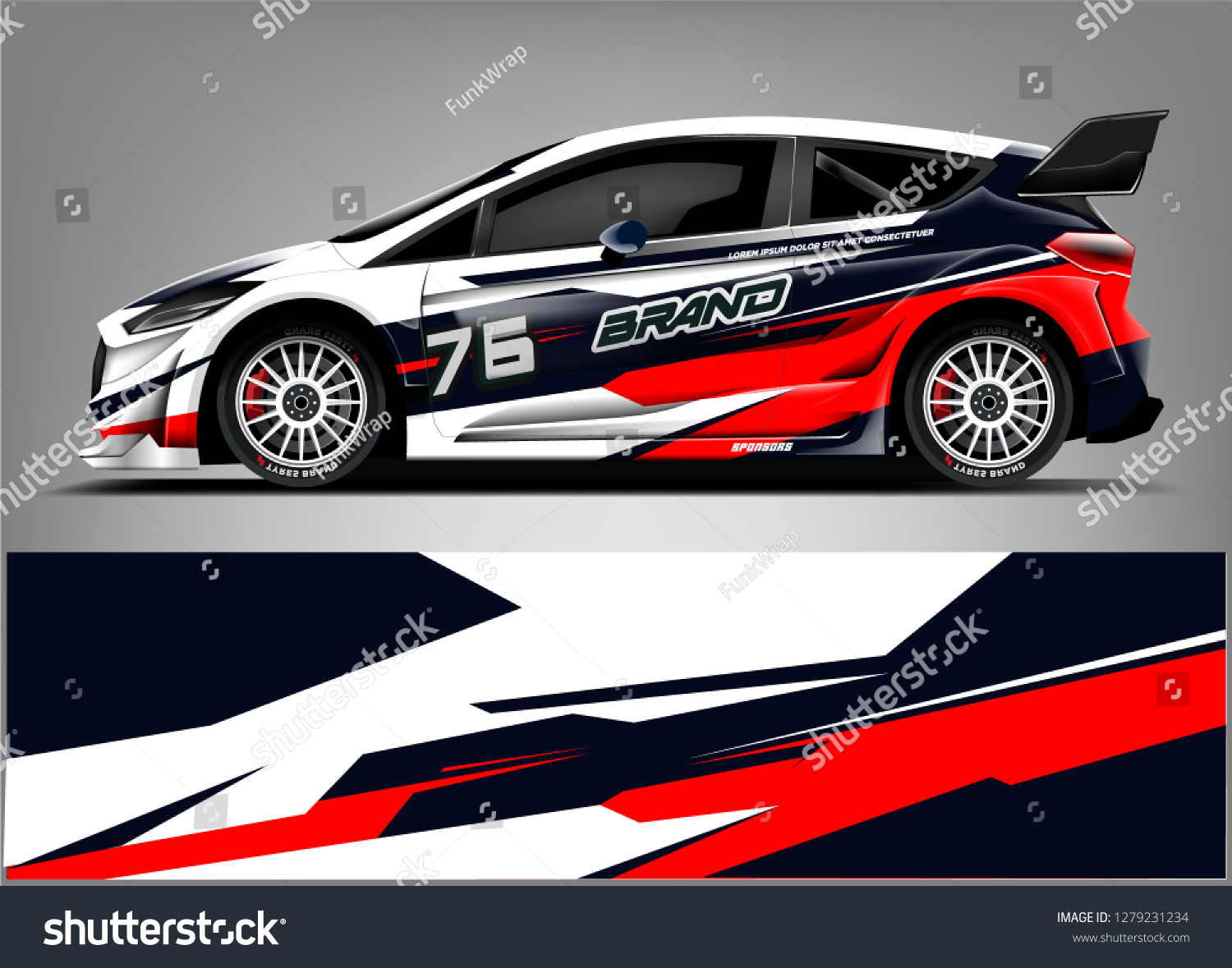 Racing Car wrap design. Abstract racing car wrap design. ready print vecror eps format