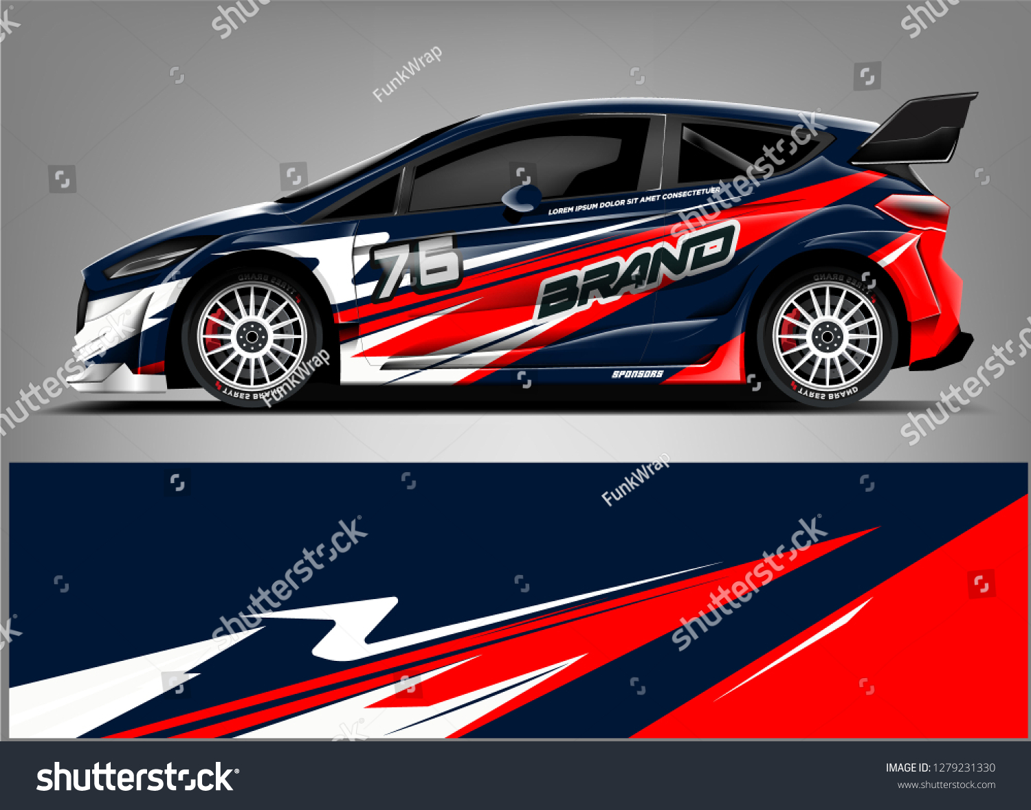 Racing Car wrap design. Abstract racing car wrap design. ready print vecror eps format