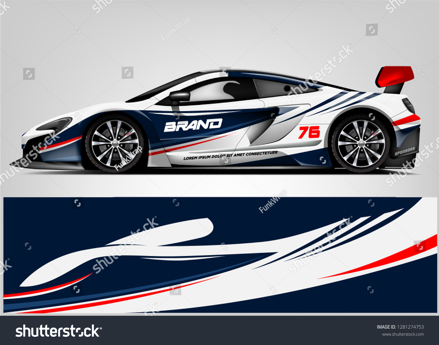 Rally car wrap vector designs. abstract livery for vehicle vinyl branding background