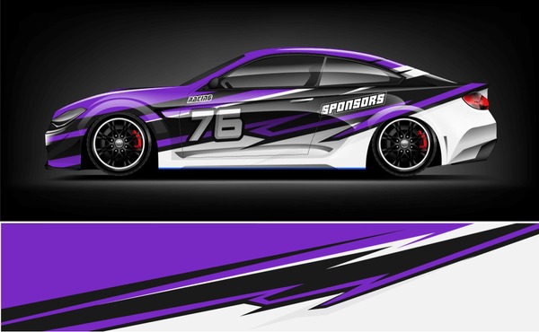 Rally car wrap vector designs. abstract livery for vehicle vinyl branding background