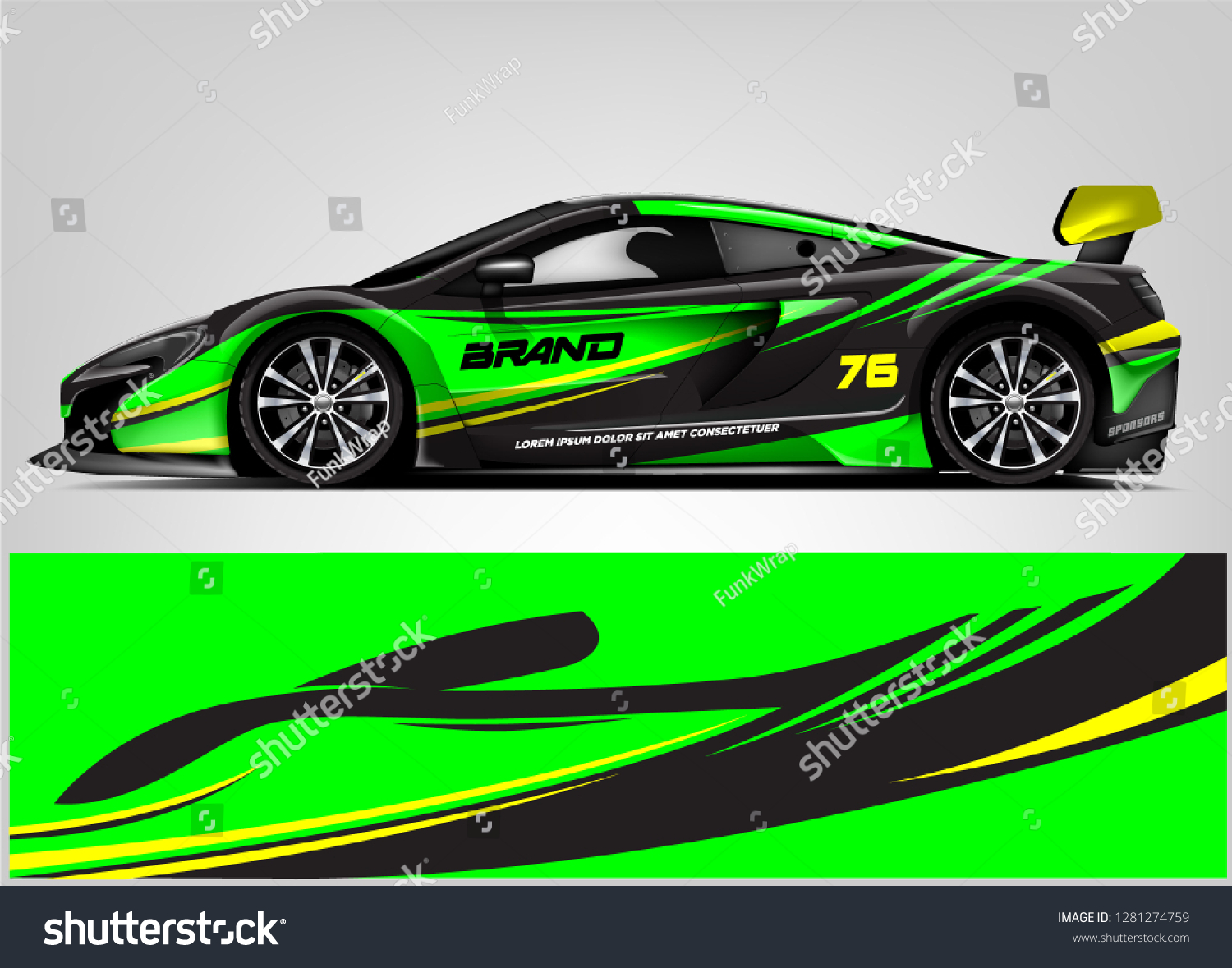 Rally car wrap vector designs. abstract livery for vehicle vinyl branding background