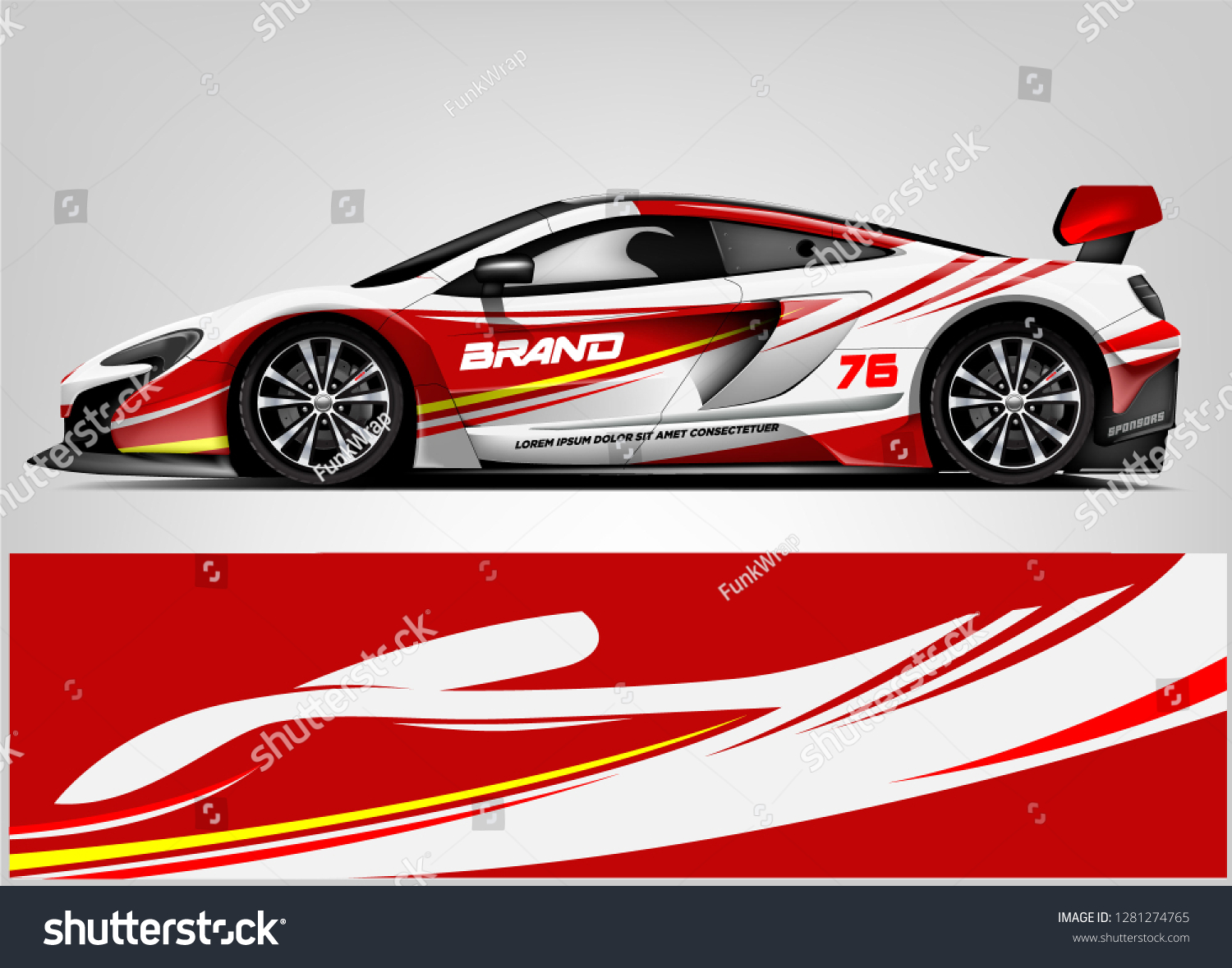 Rally car wrap vector designs. abstract livery for vehicle vinyl branding background