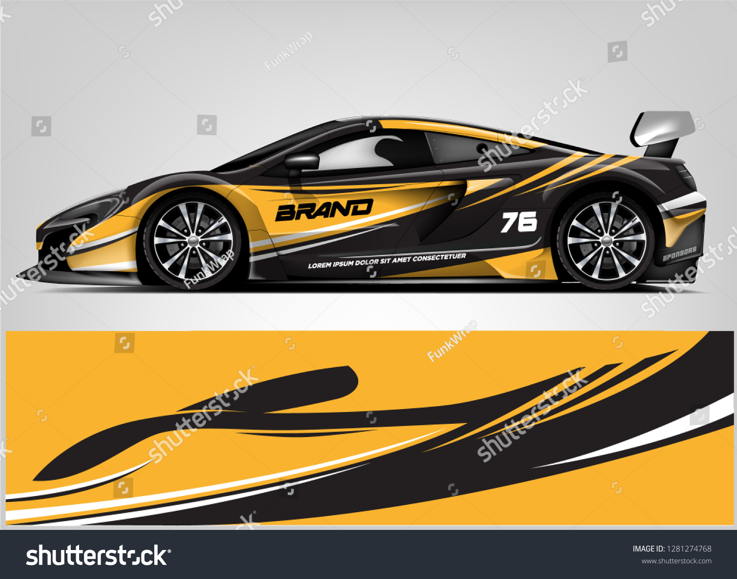 Rally car wrap vector designs. abstract livery for vehicle vinyl branding background