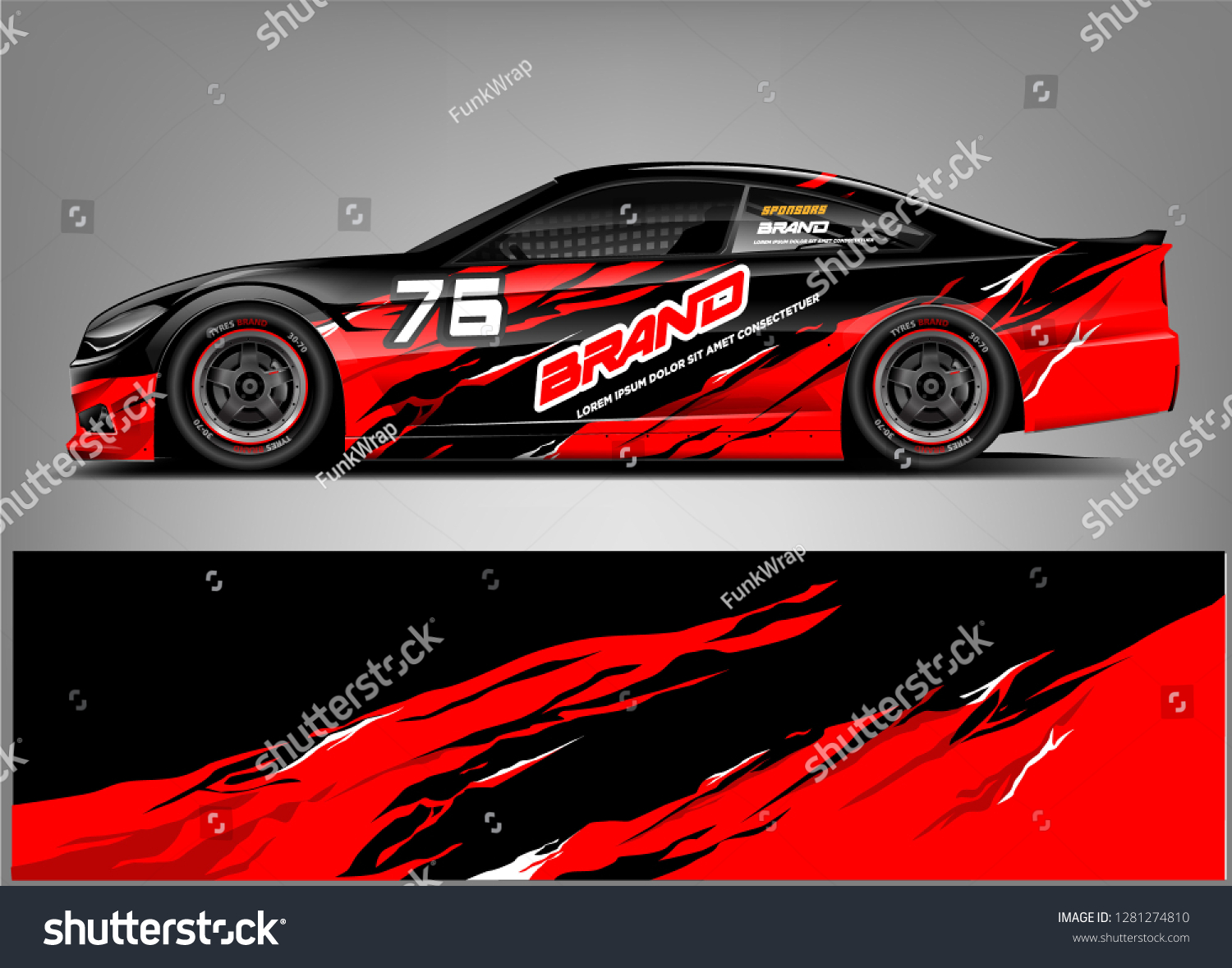 Rally car wrap vector designs. abstract livery for vehicle vinyl branding background