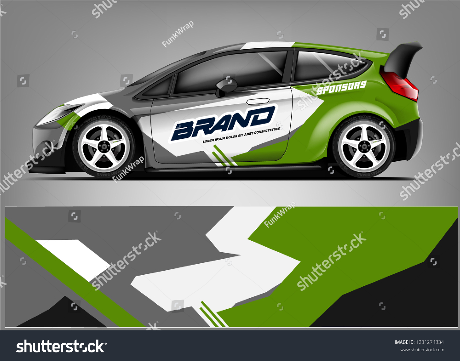 Rally car wrap vector designs. abstract livery for vehicle vinyl branding background