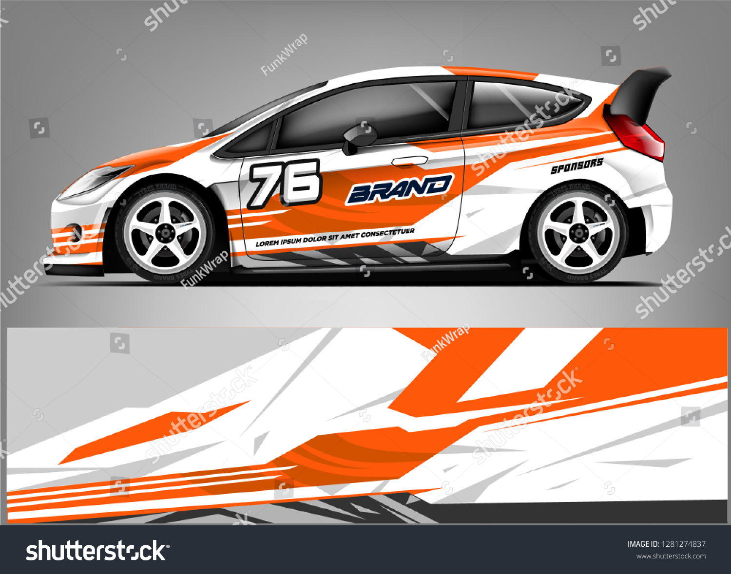 Rally car wrap vector designs. abstract livery for vehicle vinyl branding background