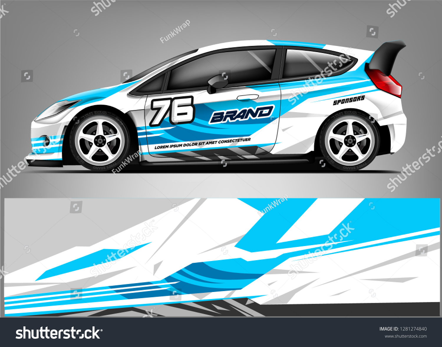 Rally car wrap vector designs. abstract livery for vehicle vinyl branding background