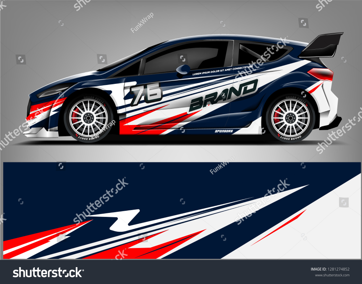 Rally car wrap vector designs. abstract livery for vehicle vinyl branding background