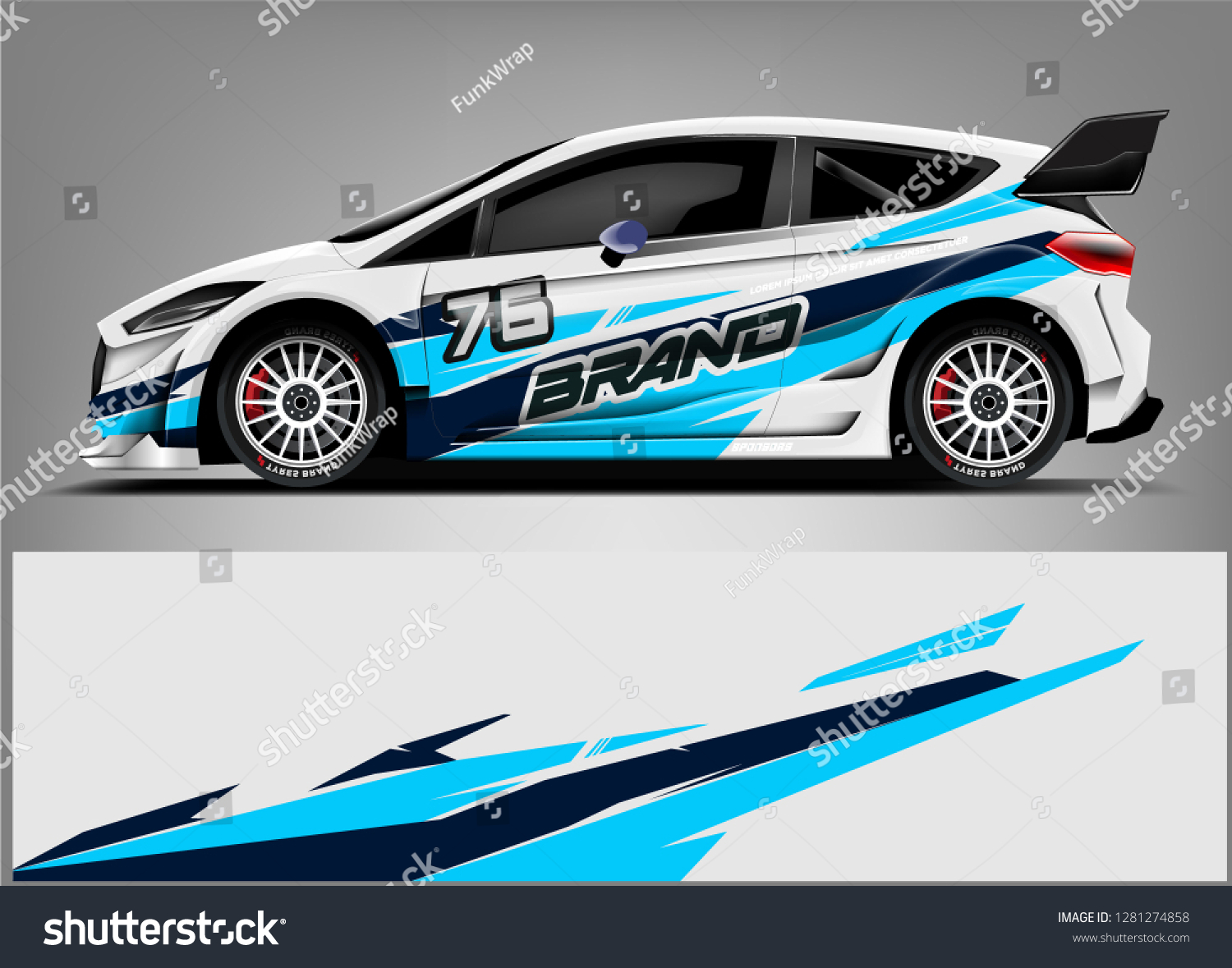 Rally car wrap vector designs. abstract livery for vehicle vinyl branding background