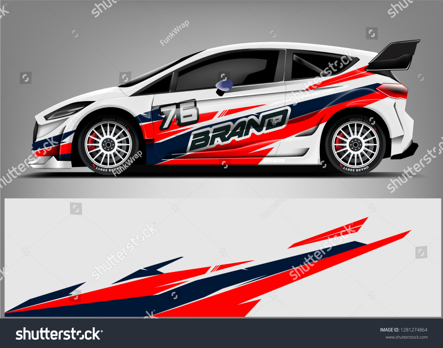 Rally car wrap vector designs. abstract livery for vehicle vinyl branding background