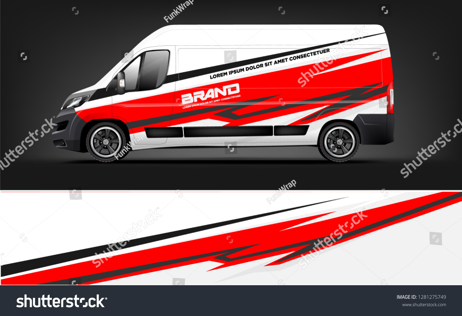 Van wrap design, truck and car wrap vector, Graphic abstract stripe designs for wrap branding vehicle