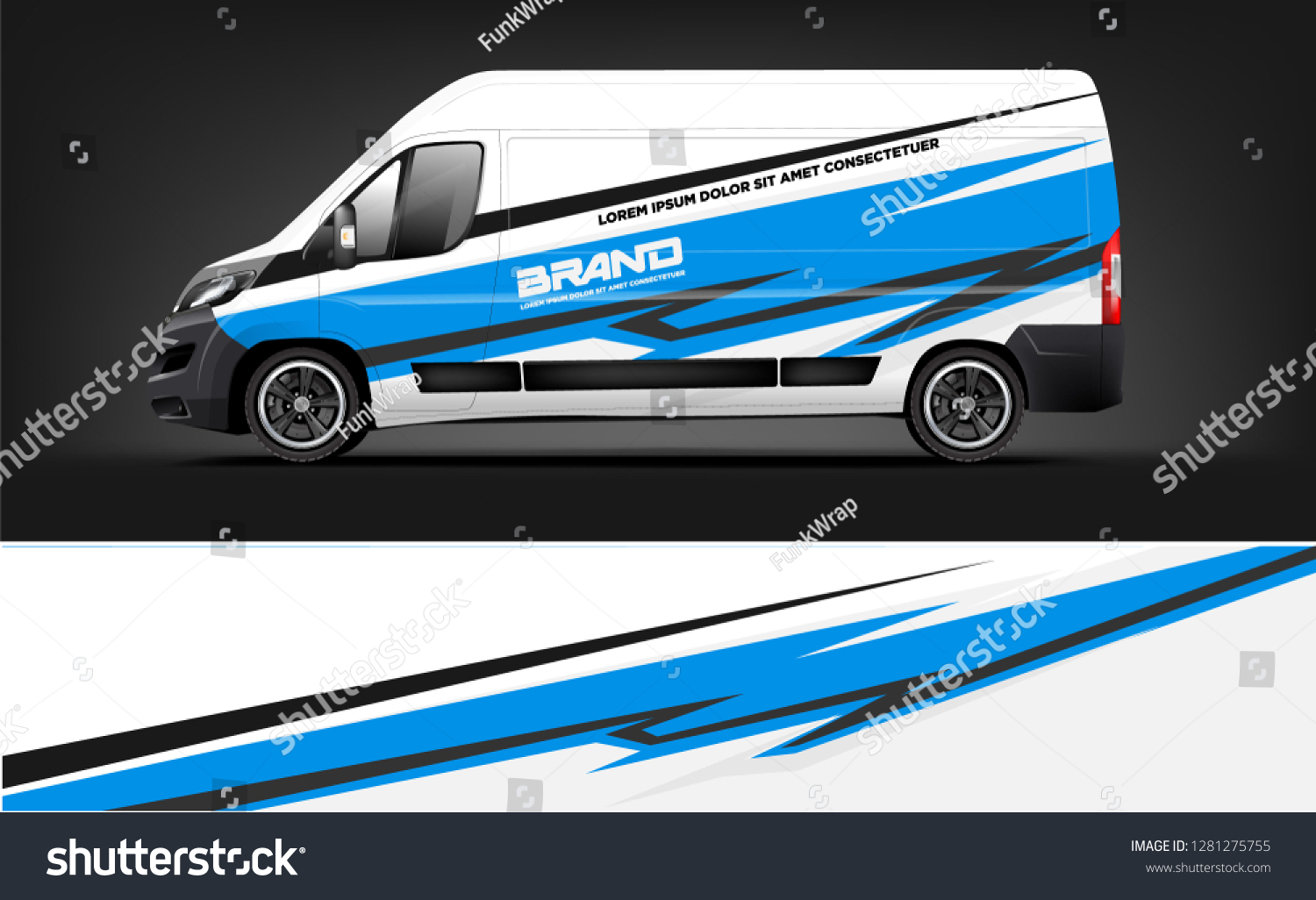 Van wrap design, truck and car wrap vector, Graphic abstract stripe designs for wrap branding vehicle
