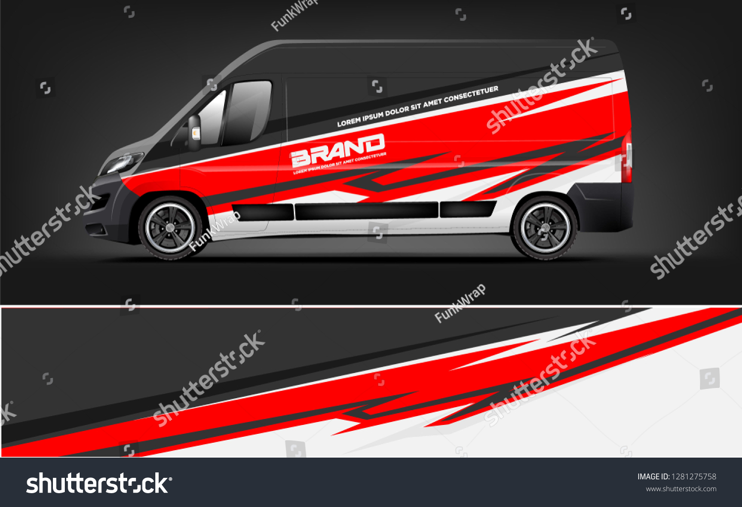 Van wrap design, truck and car wrap vector, Graphic abstract stripe designs for wrap branding vehicle