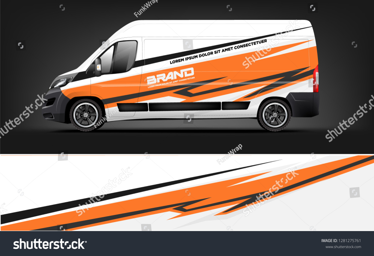 Van wrap design, truck and car wrap vector, Graphic abstract stripe designs for wrap branding vehicle