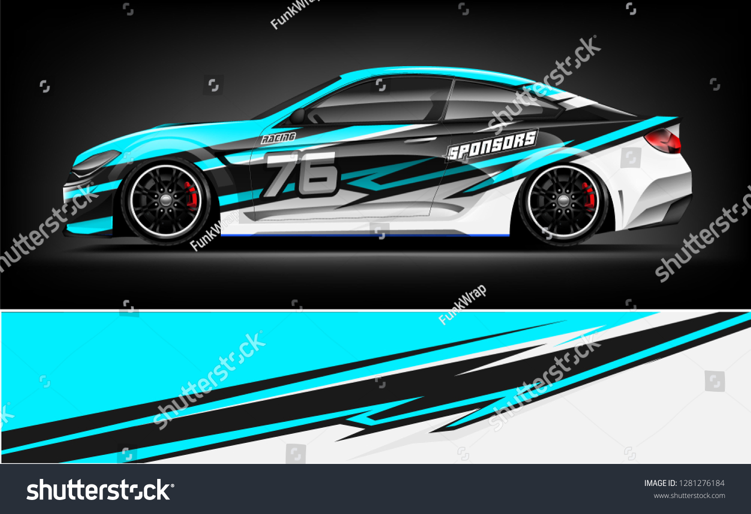 Car wrap graphic racing abstract background for wrap and vinyl sticker