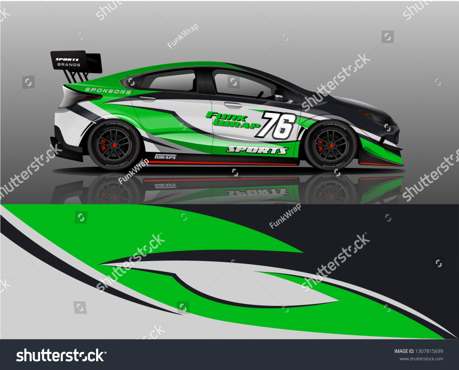 Racing Car Wrap livery design. vector eps for sticker, wrap, and decal.