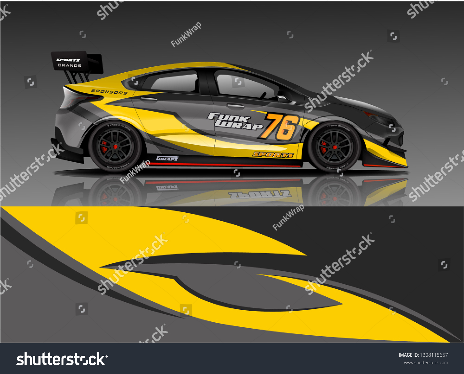 Racing Car Livery. Racing car wrap design. vector eps format for wrap,decal,and sticker.