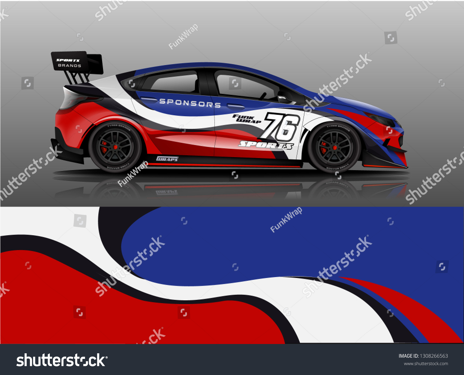 Car Wrap. Racing Car wrap livery design. sport car livery design. vector eps ready print for decal, wrap, and sricker.