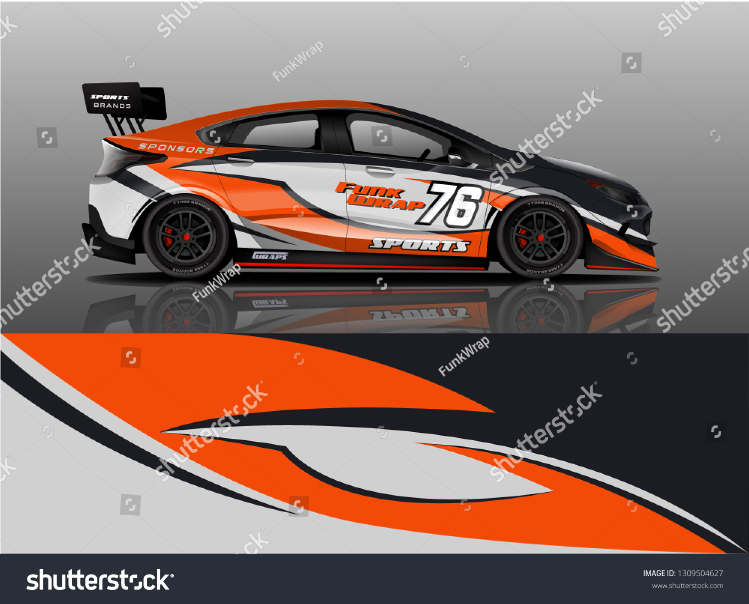 Racing car decal wrap vector designs. Truck and cargo van decal, company , rally, drift . Graphic abstract stripe racing background