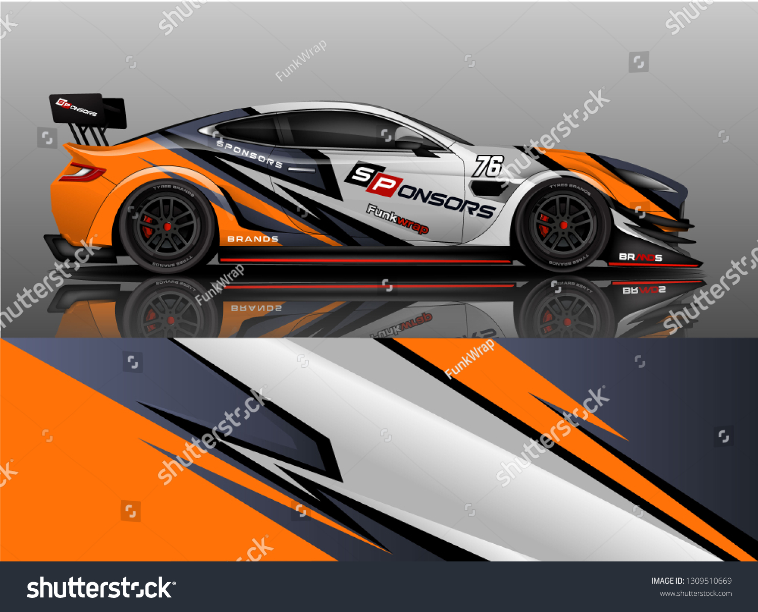 Racing car decal wrap vector designs. Truck and cargo van decal, company , rally, drift . Graphic abstract stripe racing background