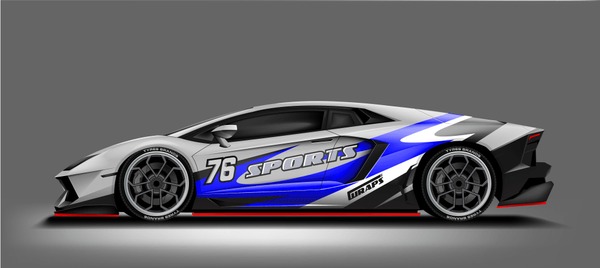 Sport Car Wrap Livery Design.