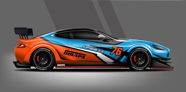 Sport Car wrap livery design. vector eps 10. design included