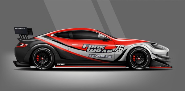 Sport Car wrap livery design. vector eps 10. design included
