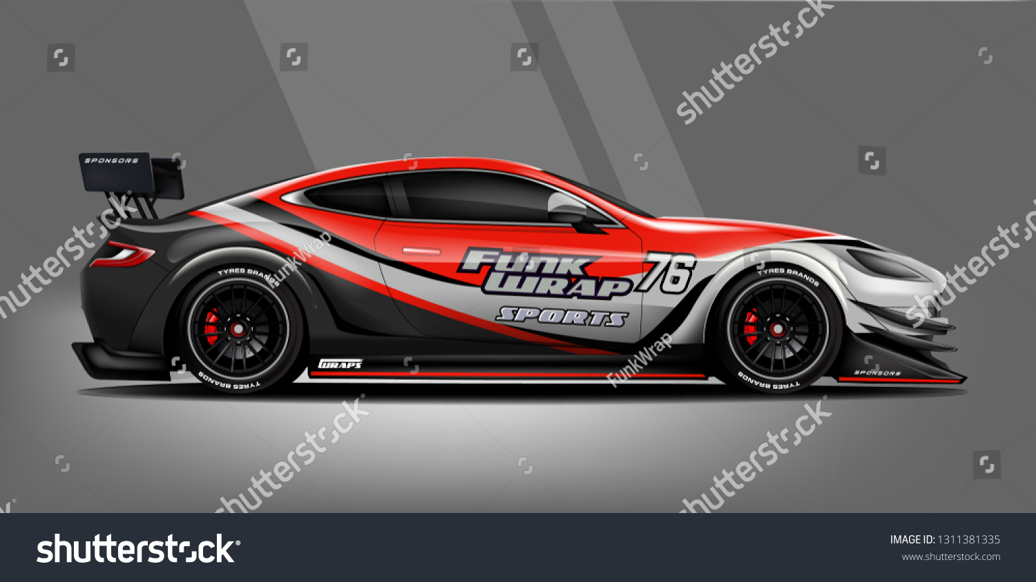 Sport Car wrap livery design. vector eps 10. design included