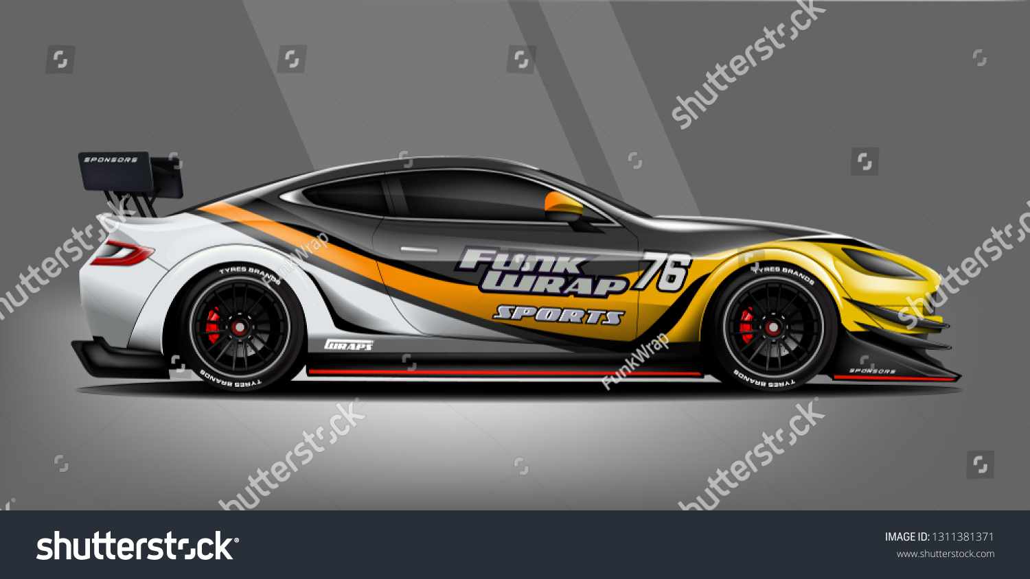 Sport Car wrap livery design. vector eps 10. design included