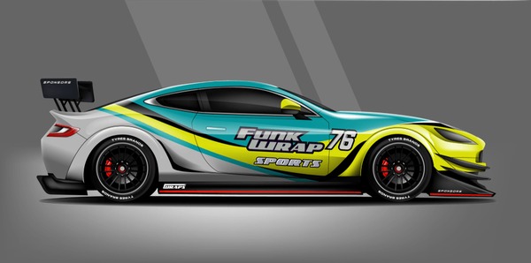 Sport Car wrap livery design. vector eps 10. design included