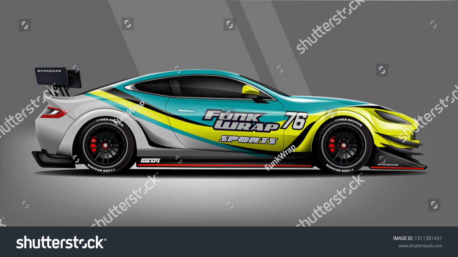 Sport Car wrap livery design. vector eps 10. design included