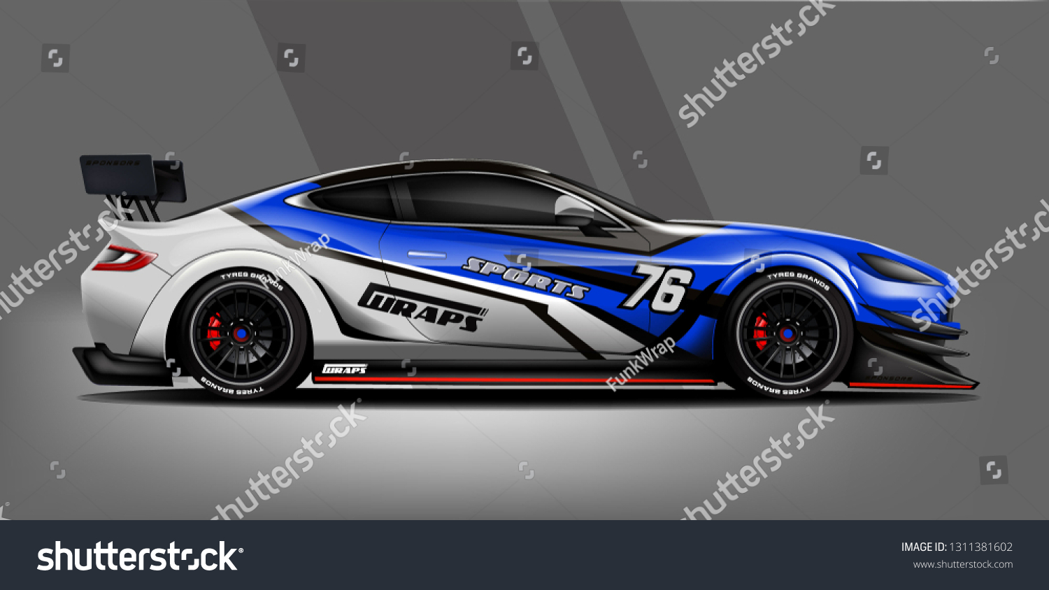 Sport Car wrap livery design. vector eps 10. design included