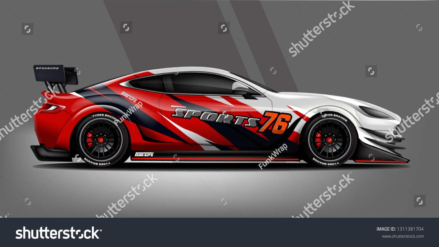 Sport Car wrap livery design. vector eps 10. design included