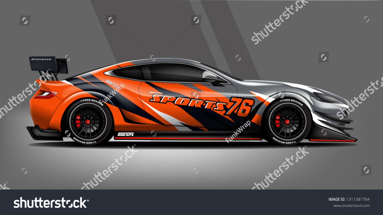 Sport Car wrap livery design. vector eps 10. design included