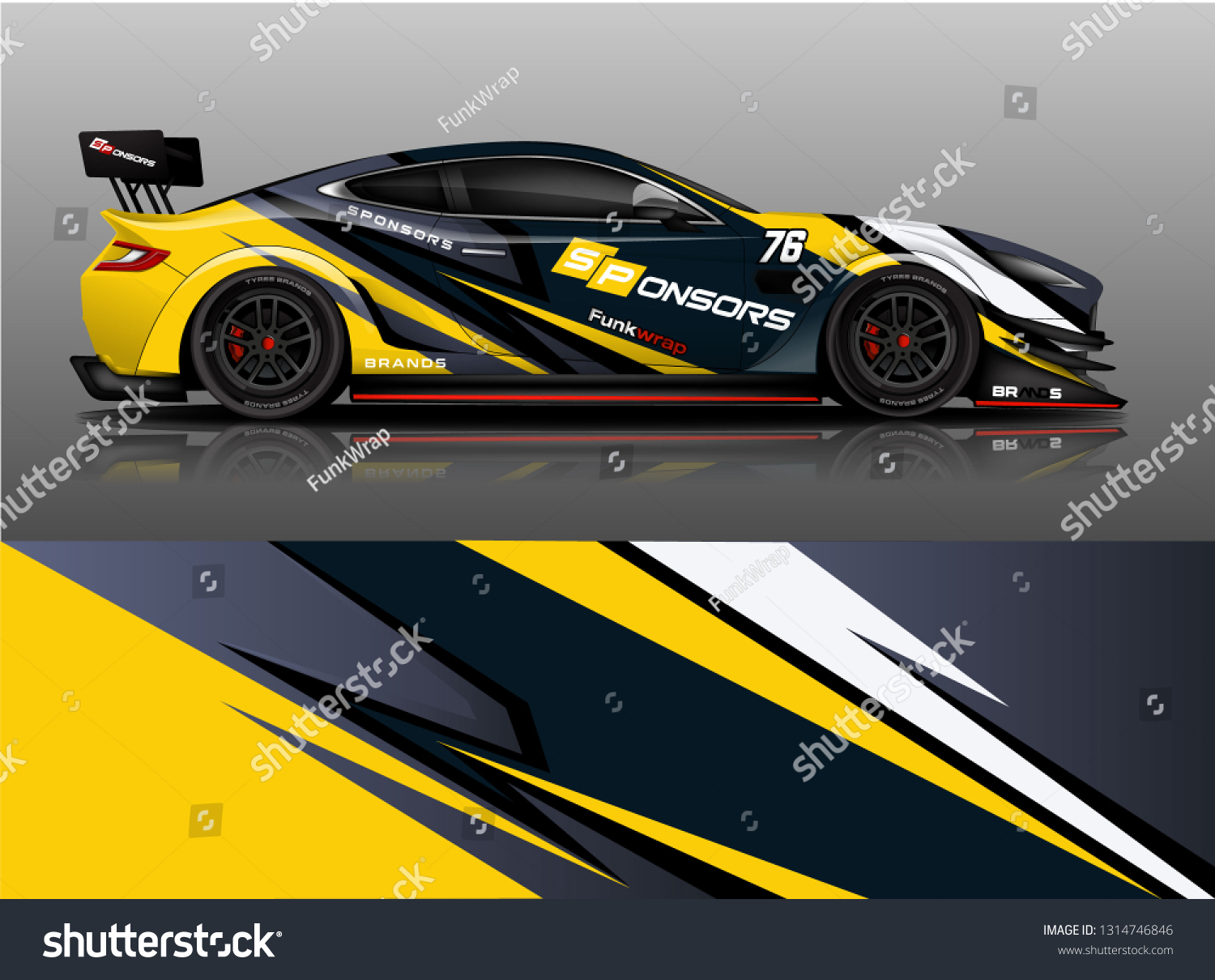 Racing car decal wrap vector designs. Truck and cargo van decal, company , rally, drift . Graphic abstract stripe racing background