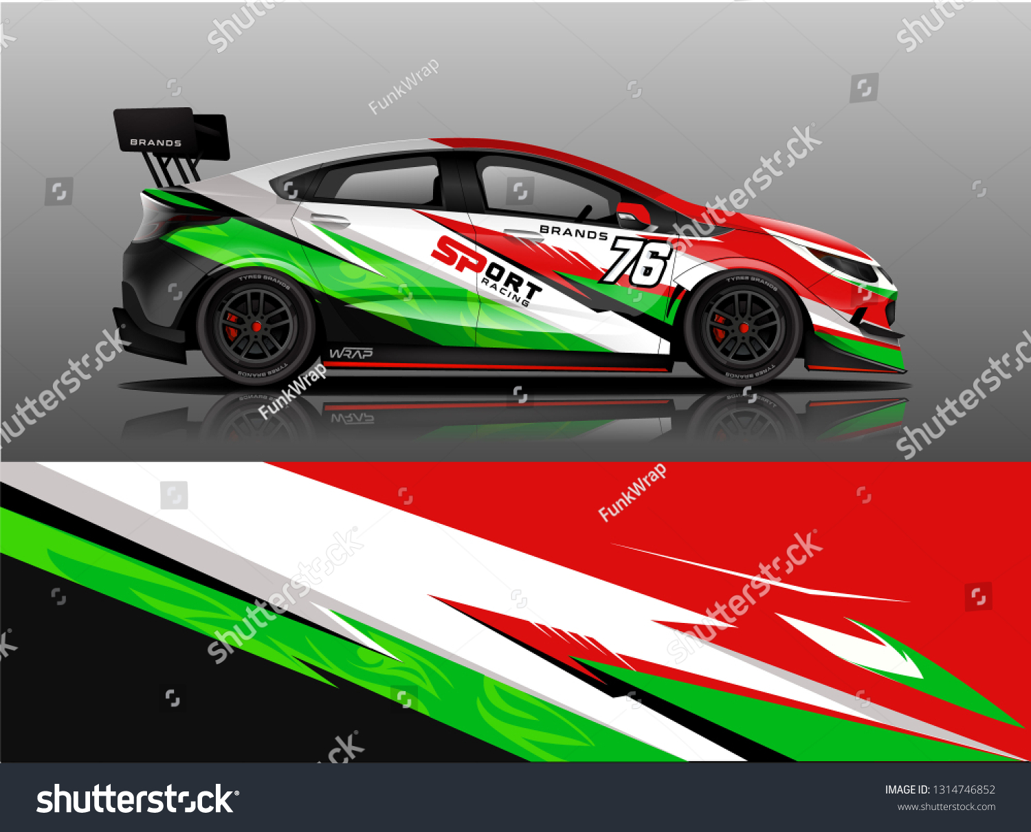 Racing car decal wrap vector designs. Truck and cargo van decal, company , rally, drift . Graphic abstract stripe racing background