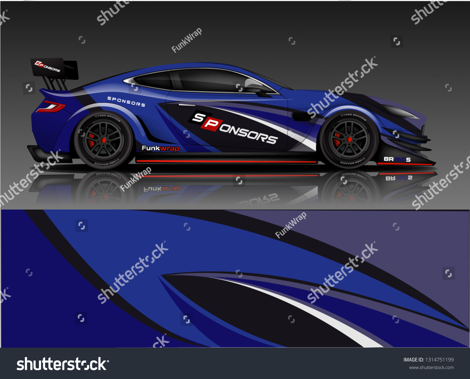 Car wrap design vector, truck and cargo van decal. Graphic abstract stripe racing background designs for vehicle, rally, race, adventure and car racing livery. - Vector