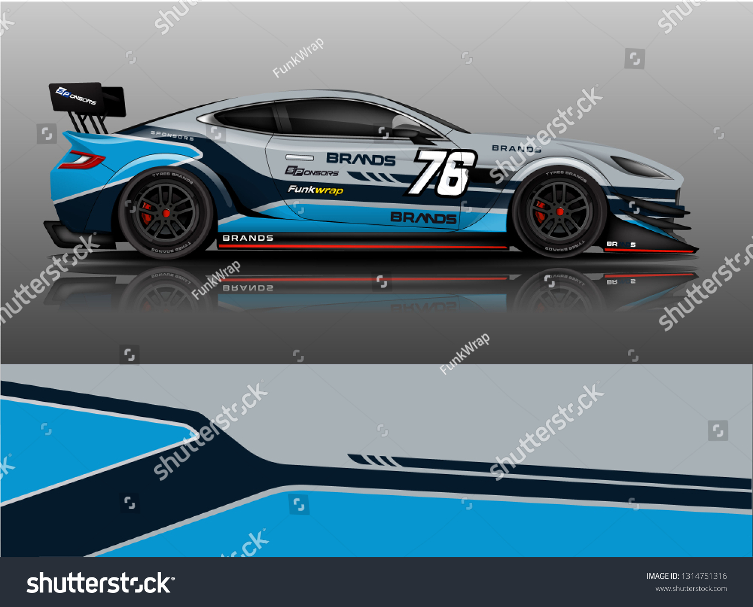 Car wrap design vector, truck and cargo van decal. Graphic abstract stripe racing background designs for vehicle, rally, race, adventure and car racing livery. - Vector